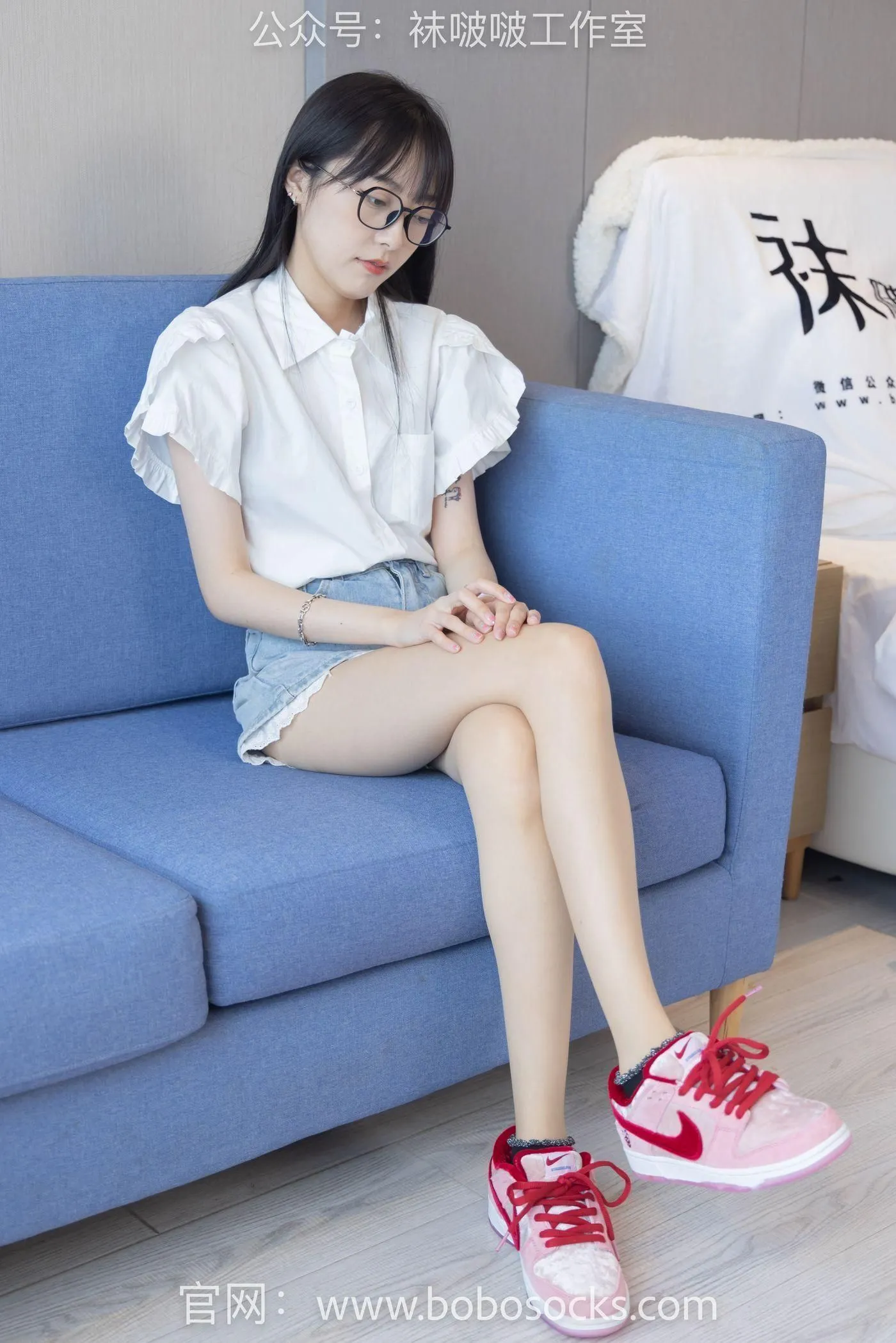 [BoBoSocks袜啵啵]NO.097 稚予-板鞋、玻璃丝短袜、肉丝 [140P]插图8